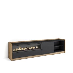 Mueble TV  Televisión Negro y roble 4401