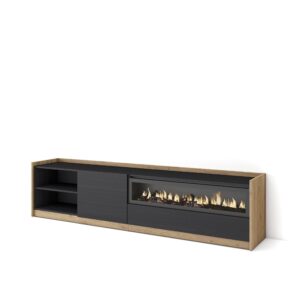 Mueble TV  Televisión Negro y roble 4403